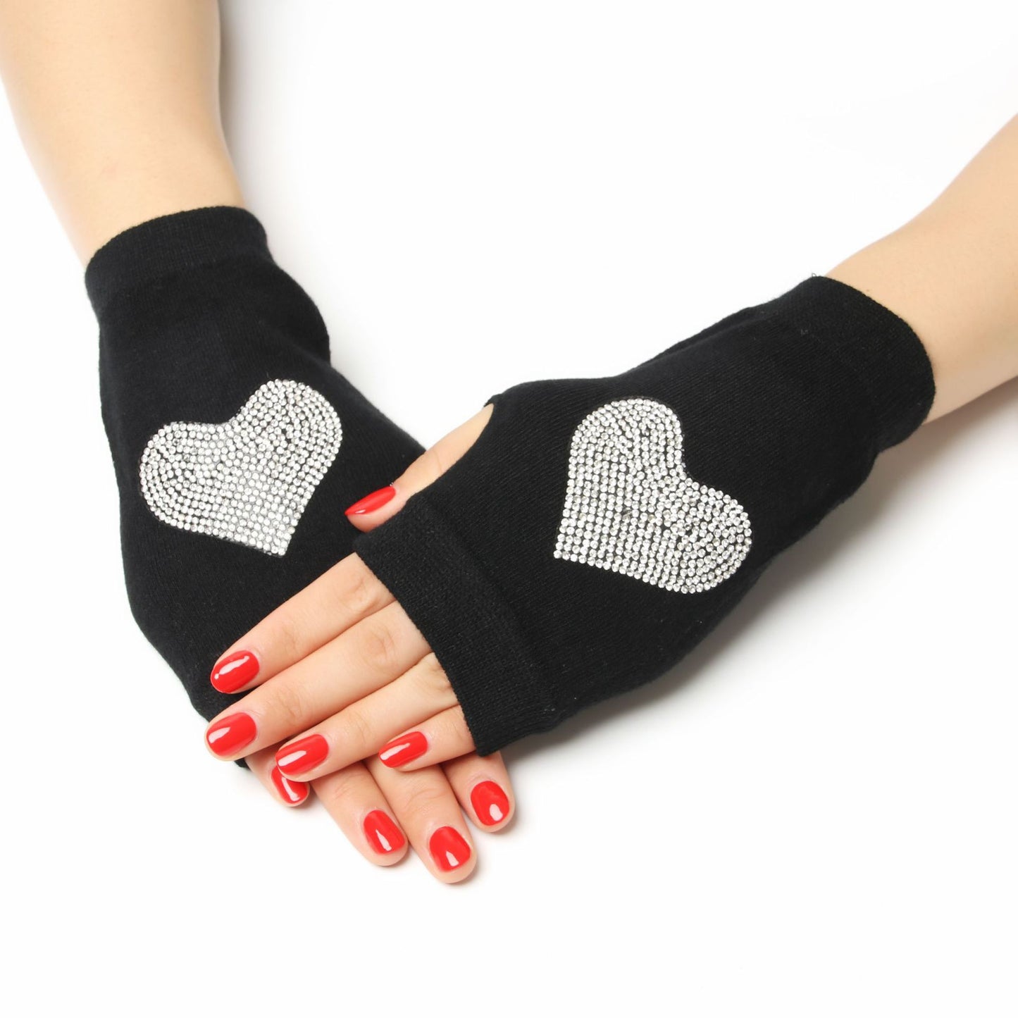 Women's & Men's Sailor Dance Open Finger Rivet Knitting Gloves