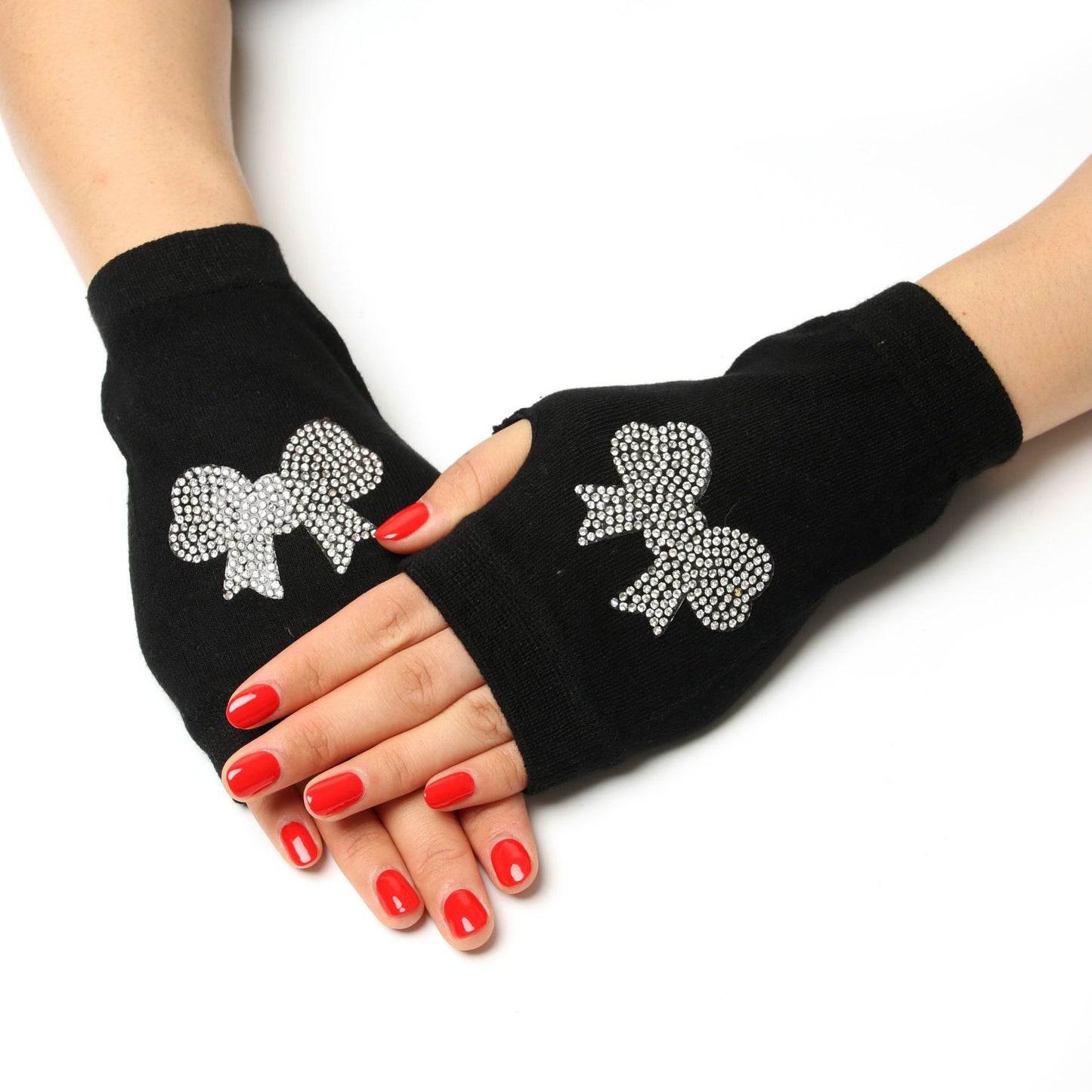 Women's & Men's Sailor Dance Open Finger Rivet Knitting Gloves