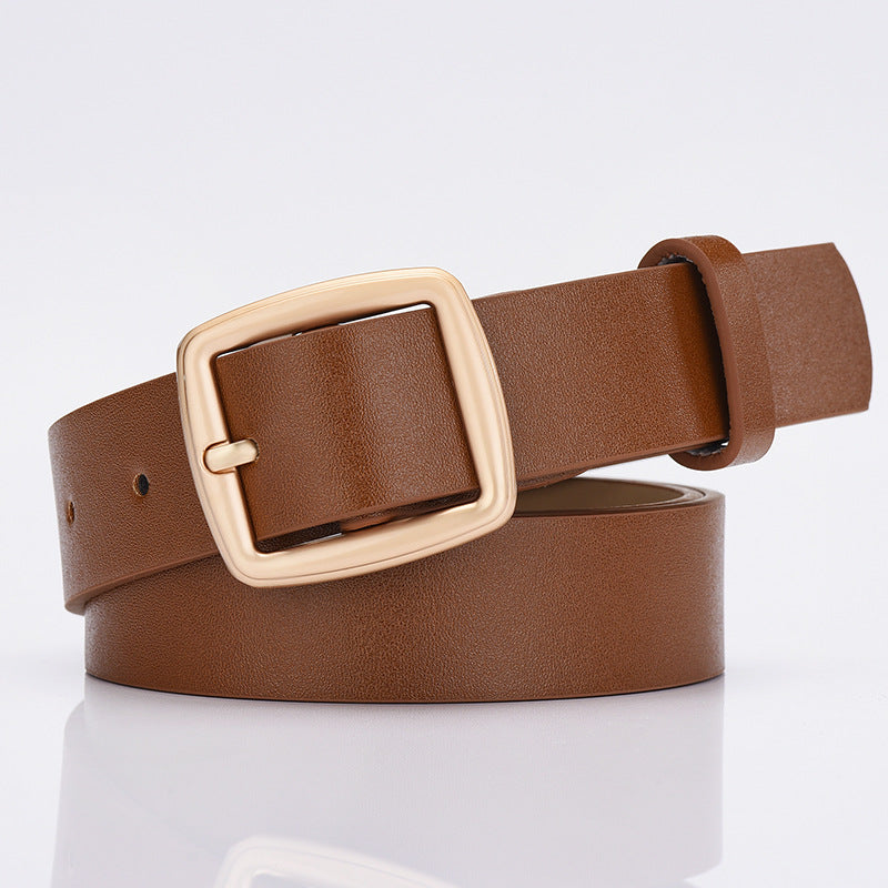 Women's & Men's Square Buckle Korean Simple Versatile Casual Belts