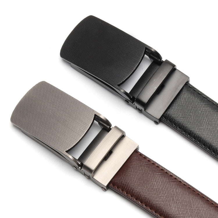 Men's Business Automatic Buckle Leather Cowhide Belts