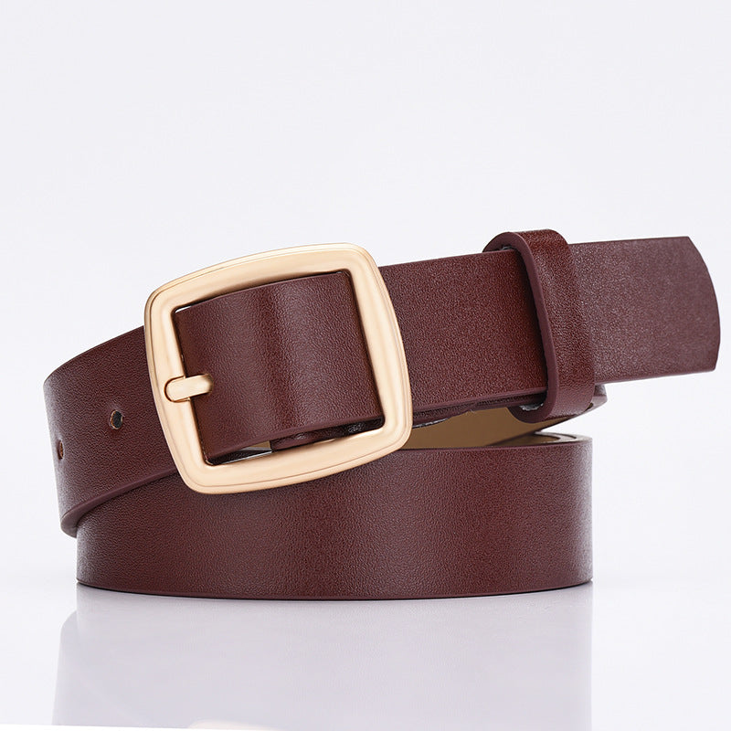 Women's & Men's Square Buckle Korean Simple Versatile Casual Belts