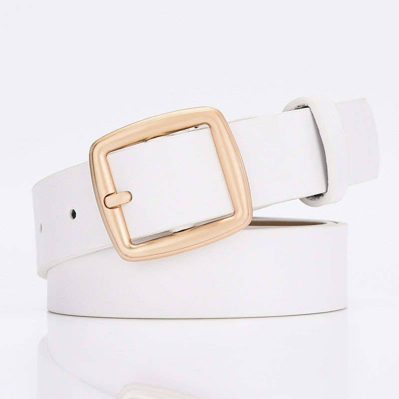 Women's & Men's Square Buckle Korean Simple Versatile Casual Belts