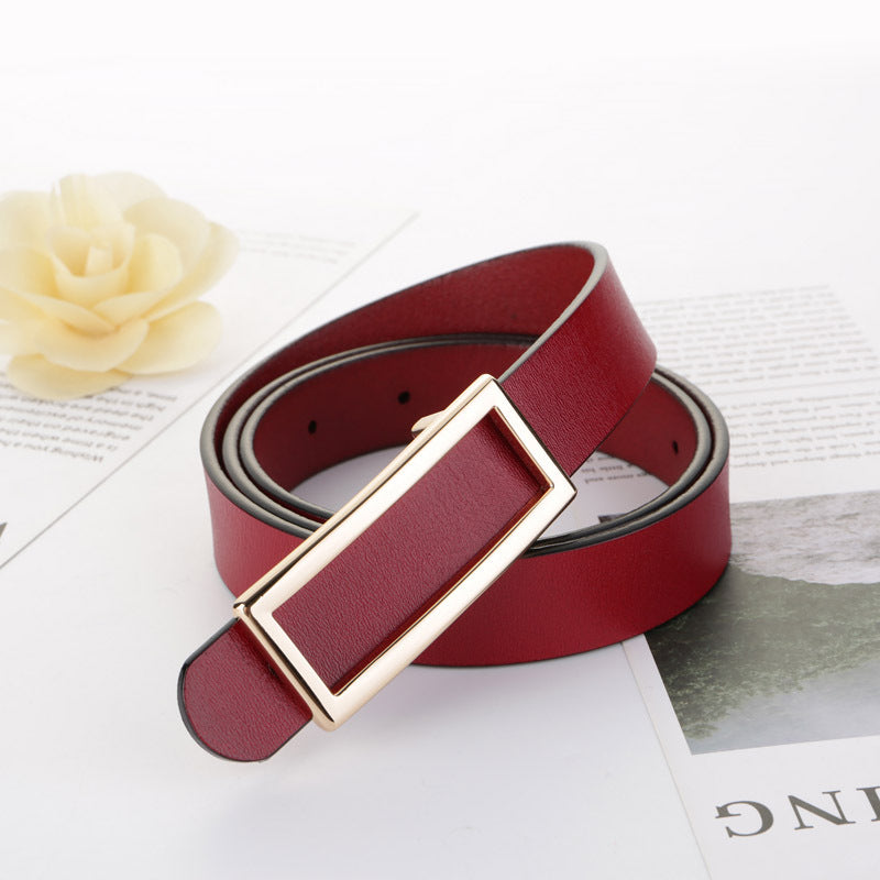 Women's Genuine Leather Retro Cowhide Fashion Smooth Belts