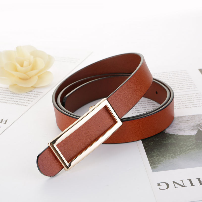 Women's Genuine Leather Retro Cowhide Fashion Smooth Belts