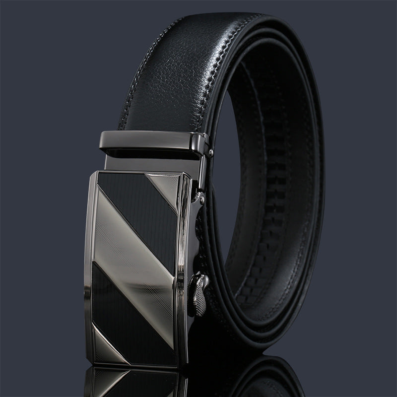 Men's Leather Boys High-grade Alloy Automatic Buckle Business Belts