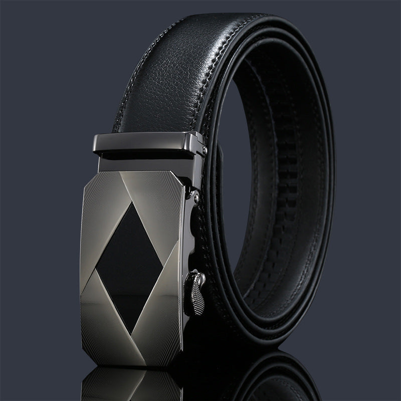 Men's Leather Boys High-grade Alloy Automatic Buckle Business Belts