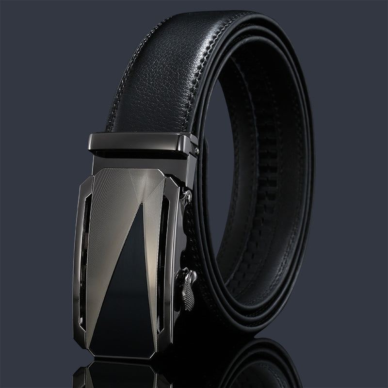 Men's Leather Boys High-grade Alloy Automatic Buckle Business Belts