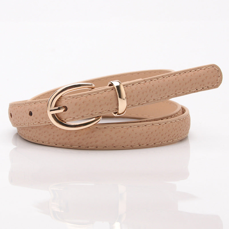 Women's Thin Fashion Wide Imitation Pigskin Decoration Belts