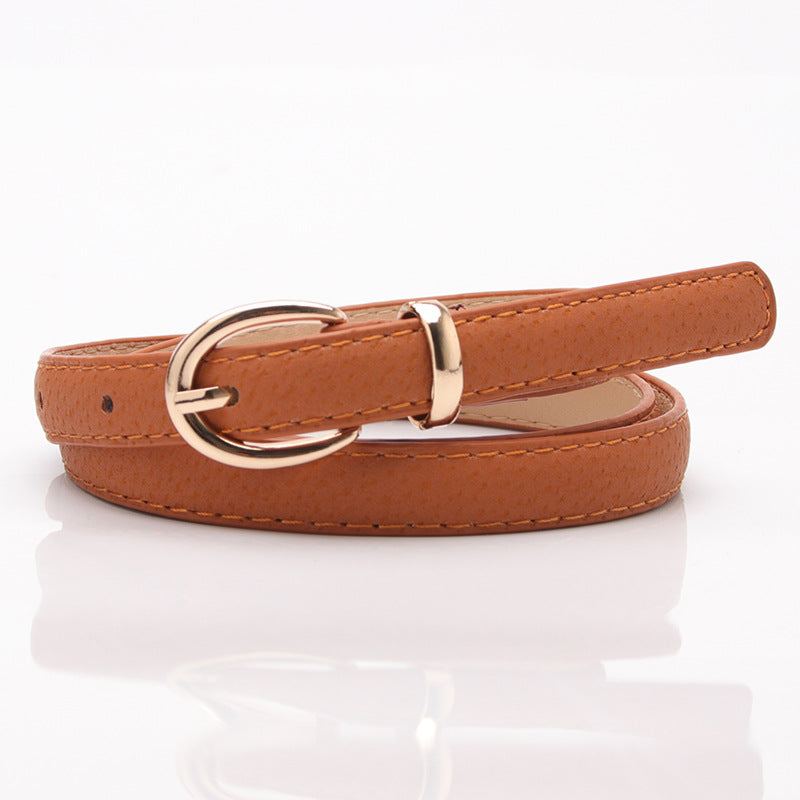 Women's Thin Fashion Wide Imitation Pigskin Decoration Belts