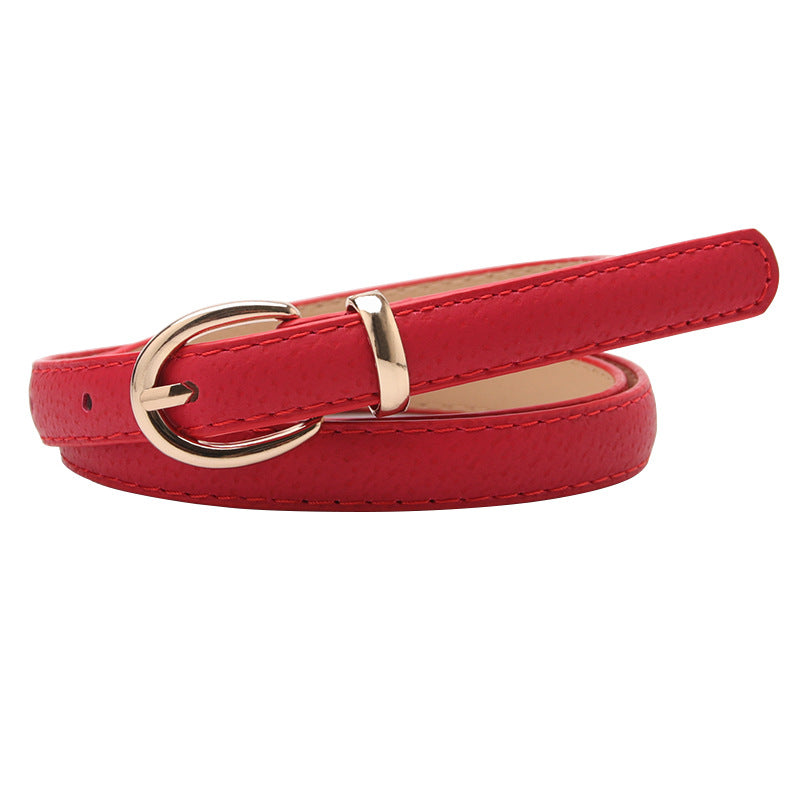 Women's Thin Fashion Wide Imitation Pigskin Decoration Belts