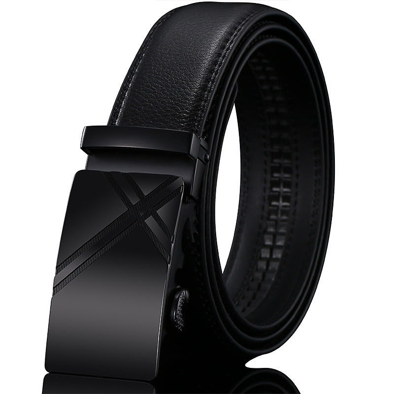 Men's Automatic Buckle Korean Fashion Casual Business Cowhide Simple Belts