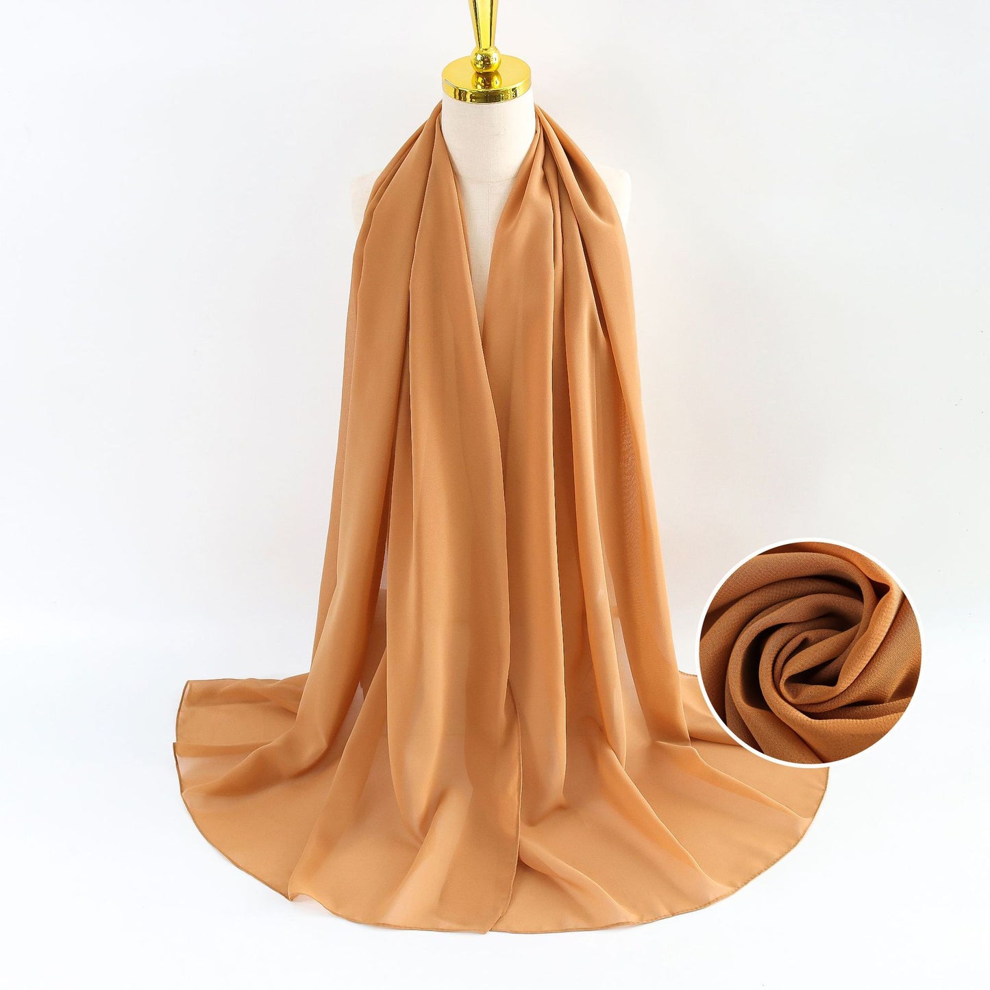 Women's Pearl Chiffon Solid Color Bubble Bag Scarfs