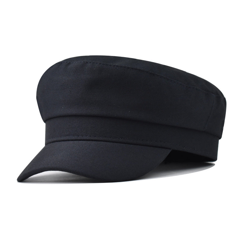 Women's Solid Color Beret Peaked Light Board Hats & Caps