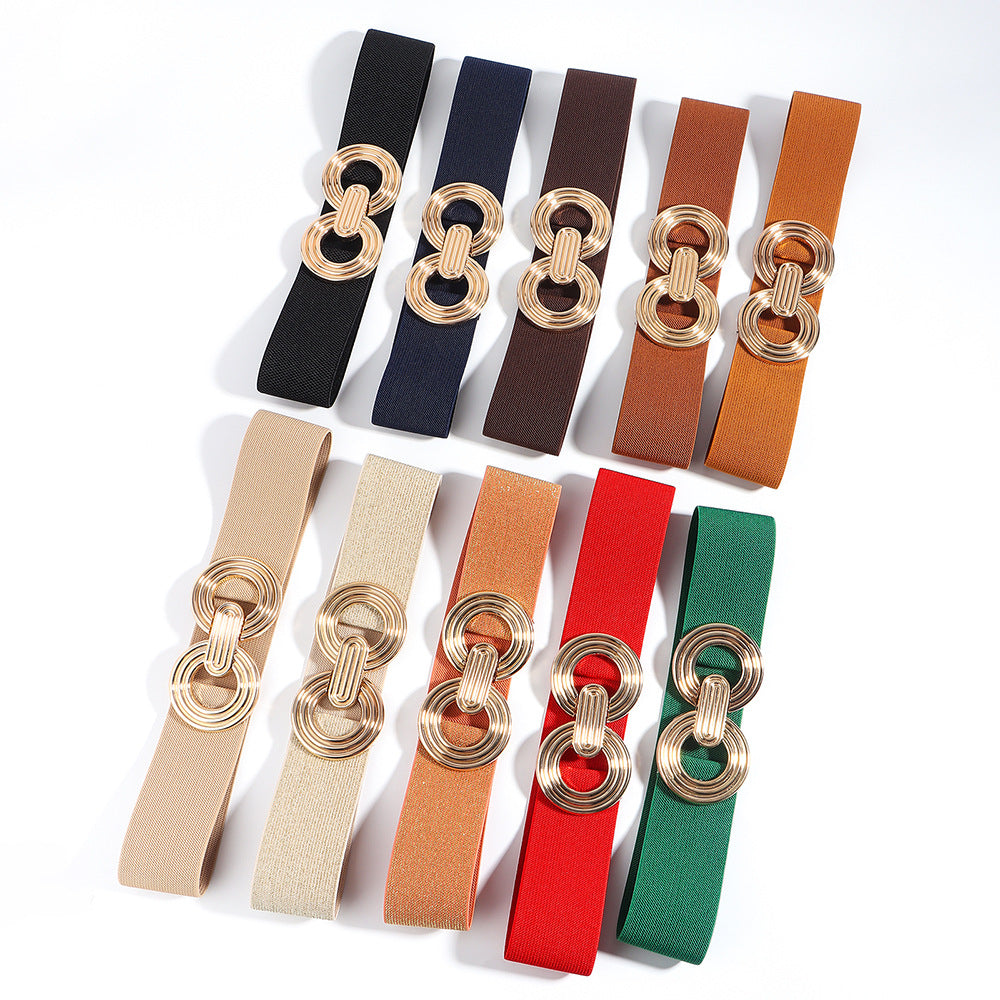 Women's Geometric Metal Buckle Trend Waist Seal Belts