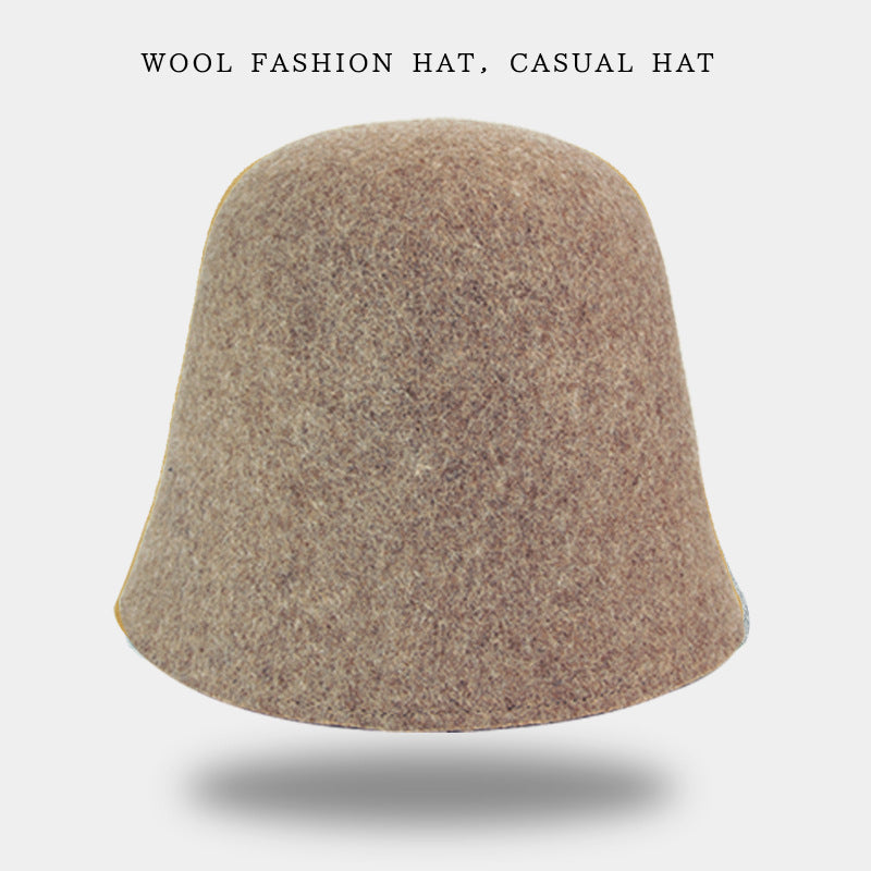 Women's Hat Fashion Simple Wool Bucket Dome Hats & Caps