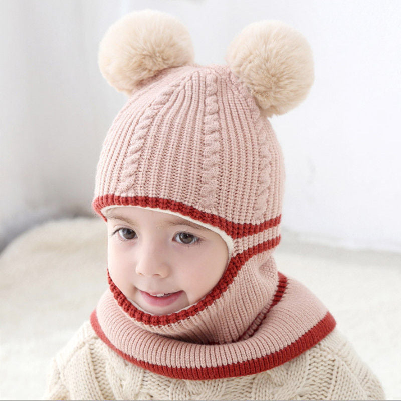 Women's & Men's Hat Neck Warmer One Woolen Winter Kids' Headwear