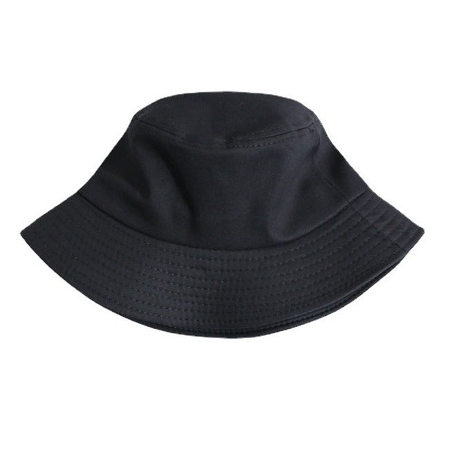 Women's Bucket Hat Summer Plain Face Black Adjustable Small Basin Hats & Caps