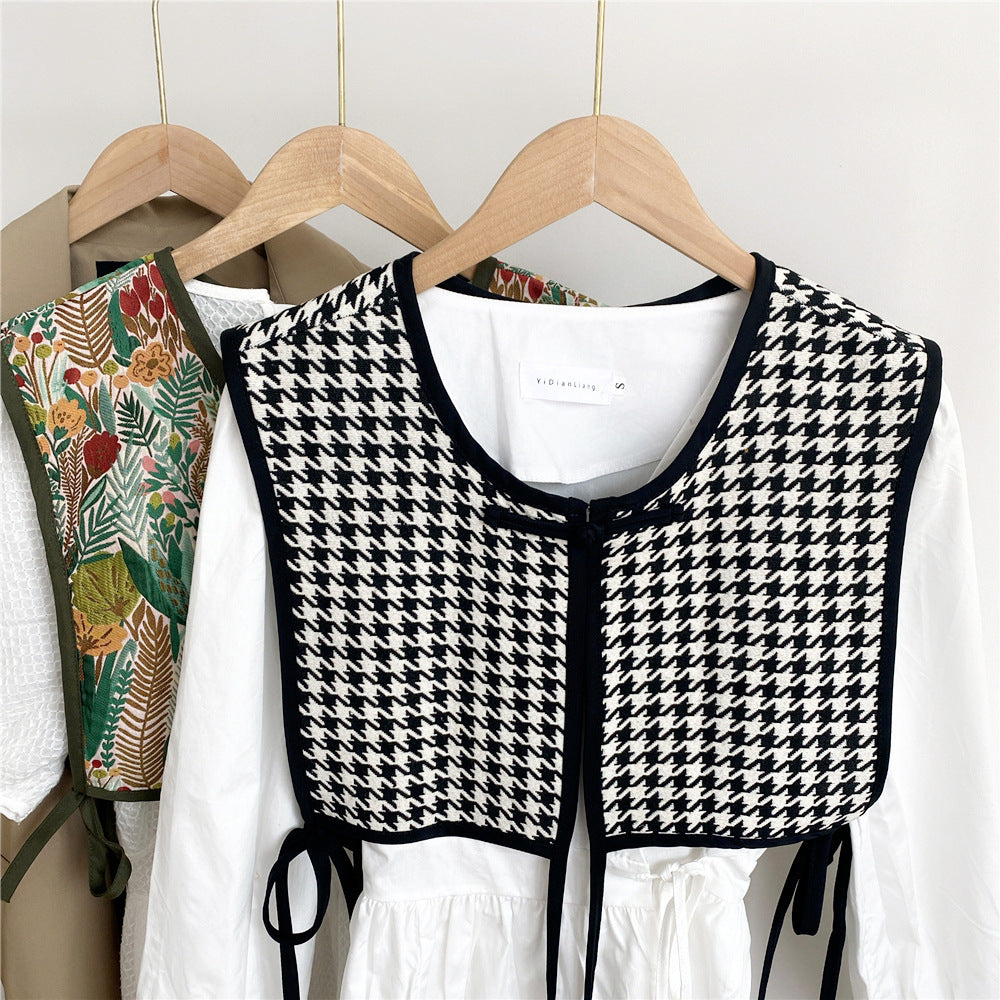 Women's Embroidered Shoulder Small Shawl Fake Collar Air-conditioned Room Waistcoat Scarfs