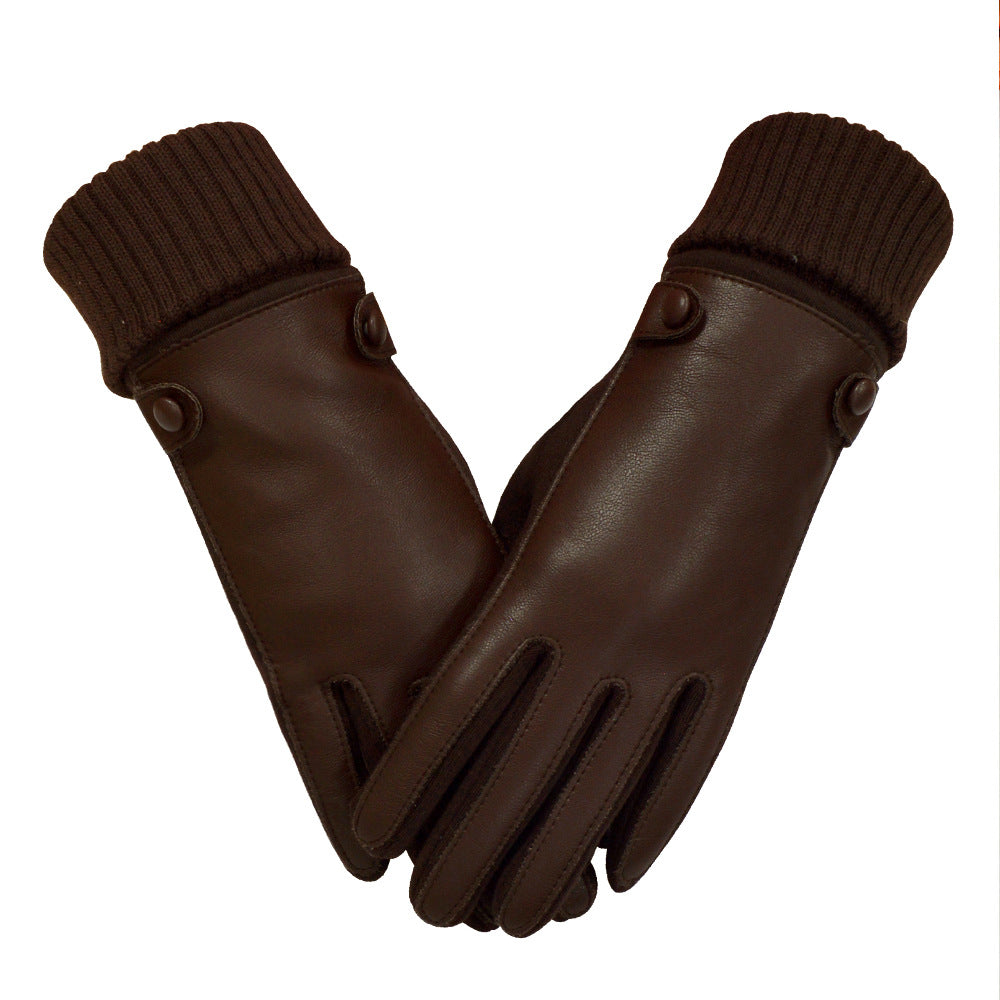 Women's Warm Veet Padded Thickened Cycling Touch Gloves