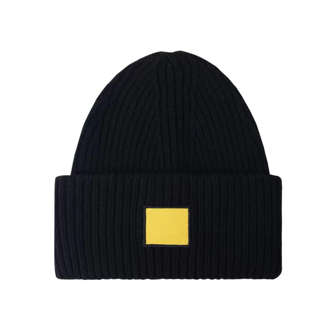 Square Smiling Face Hat Female Thickened Male Warm Hats & Caps