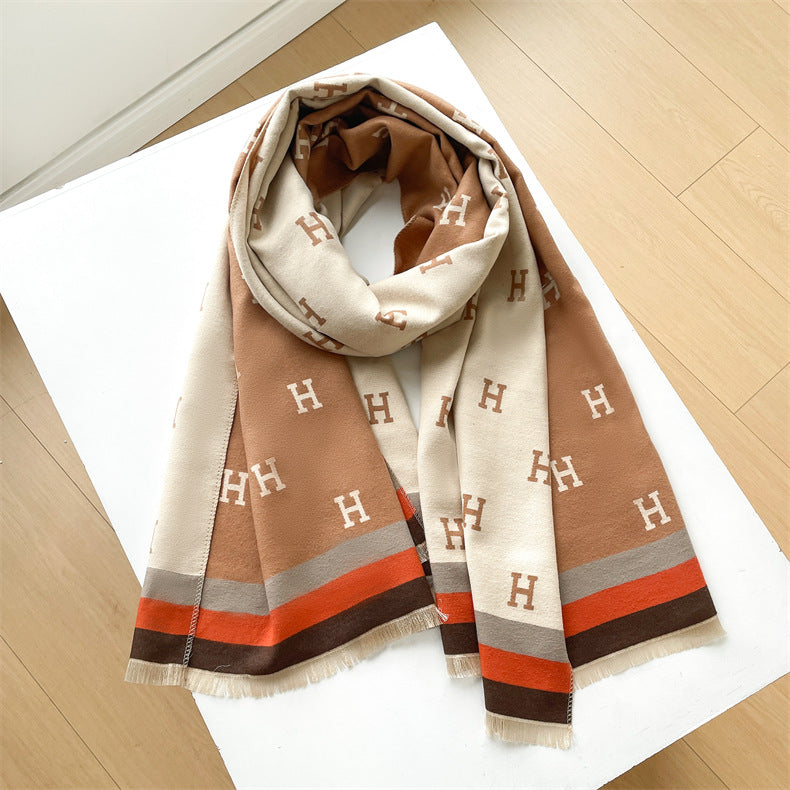 Women's High-grade Warm Shawl Winter Simple Casual Scarfs