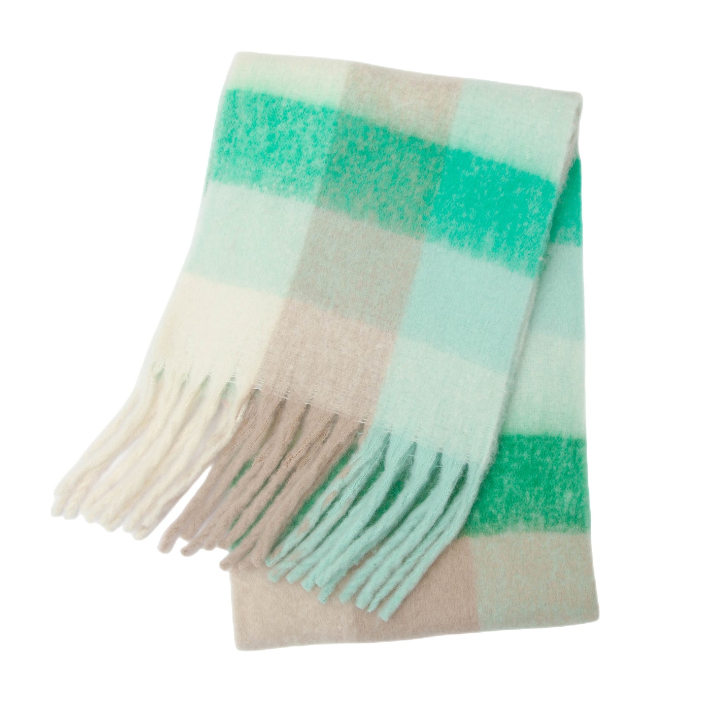 Women's Thick Color Thickened Double-sided Plaid Bib Scarfs