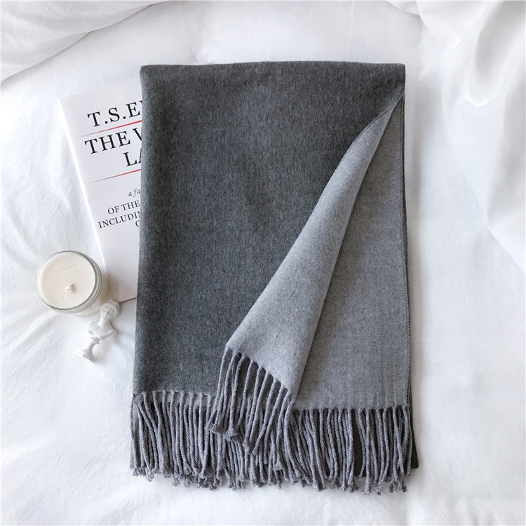 Women's Elegant Soft Double-sided Artificial Cashmere Shawl Scarfs