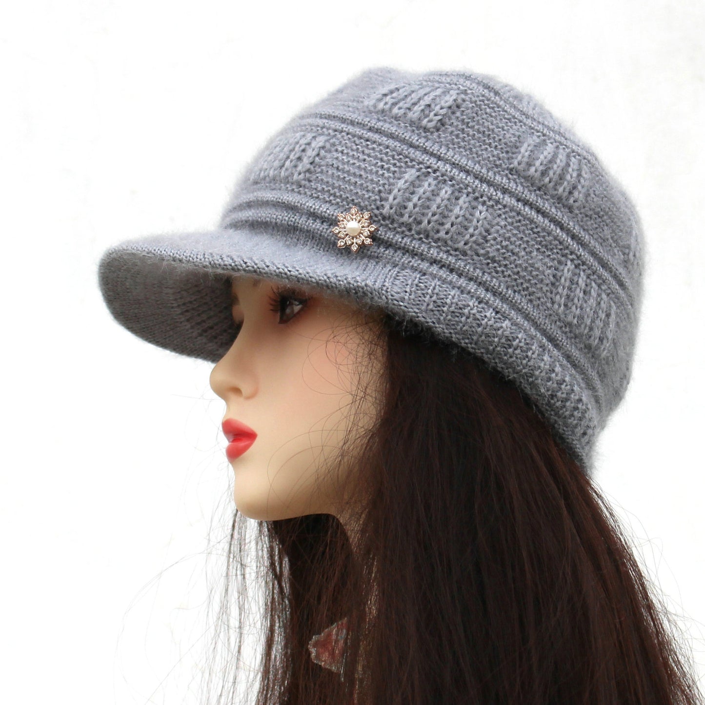 Winter Hat Female Mom Style Elders Grandma Fleece Thickened Hats & Caps