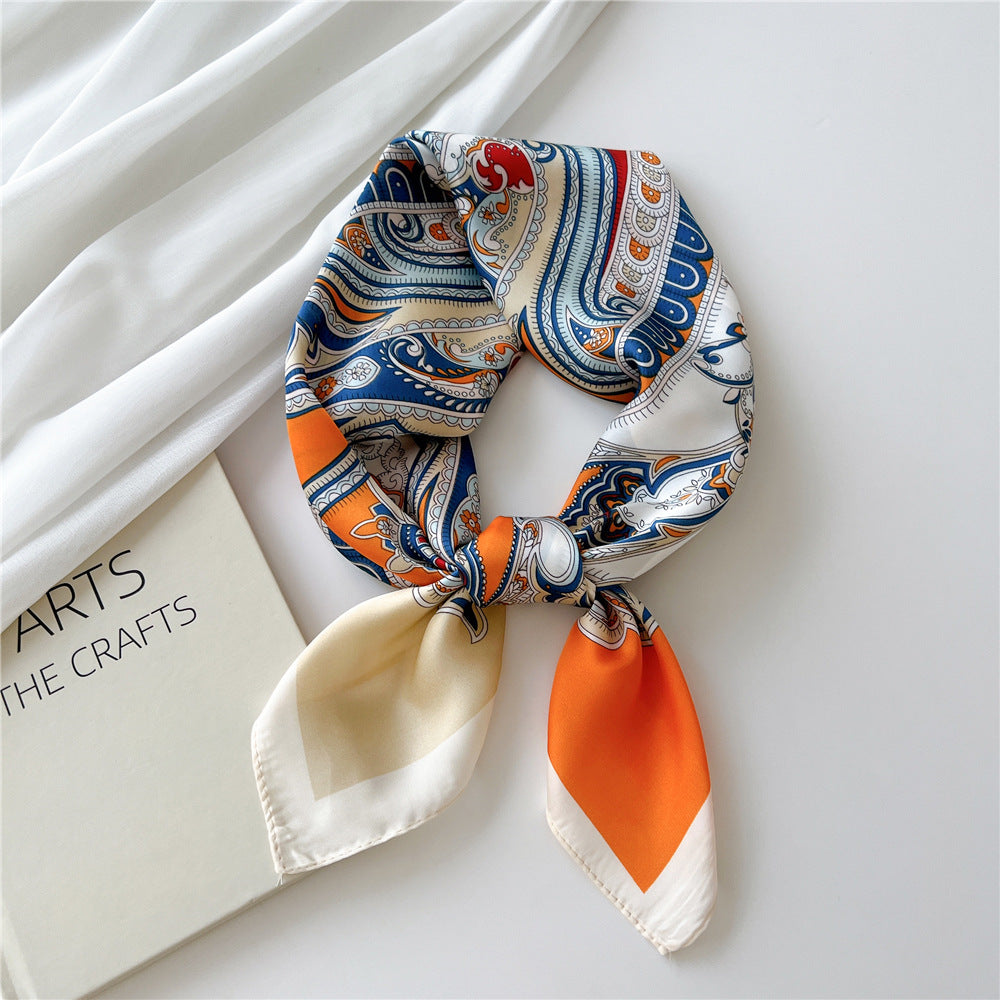 Women's Towel Silk Summer Hair Band Headscarf Neck Scarfs