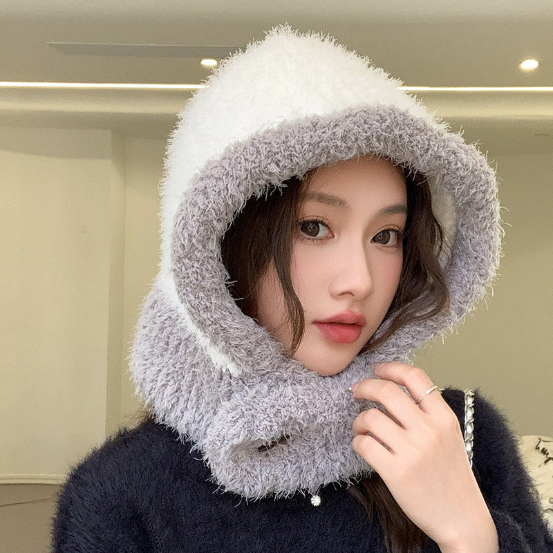 Women's Suit Cute Windproof Neck Ear Protection Warm Hats & Caps