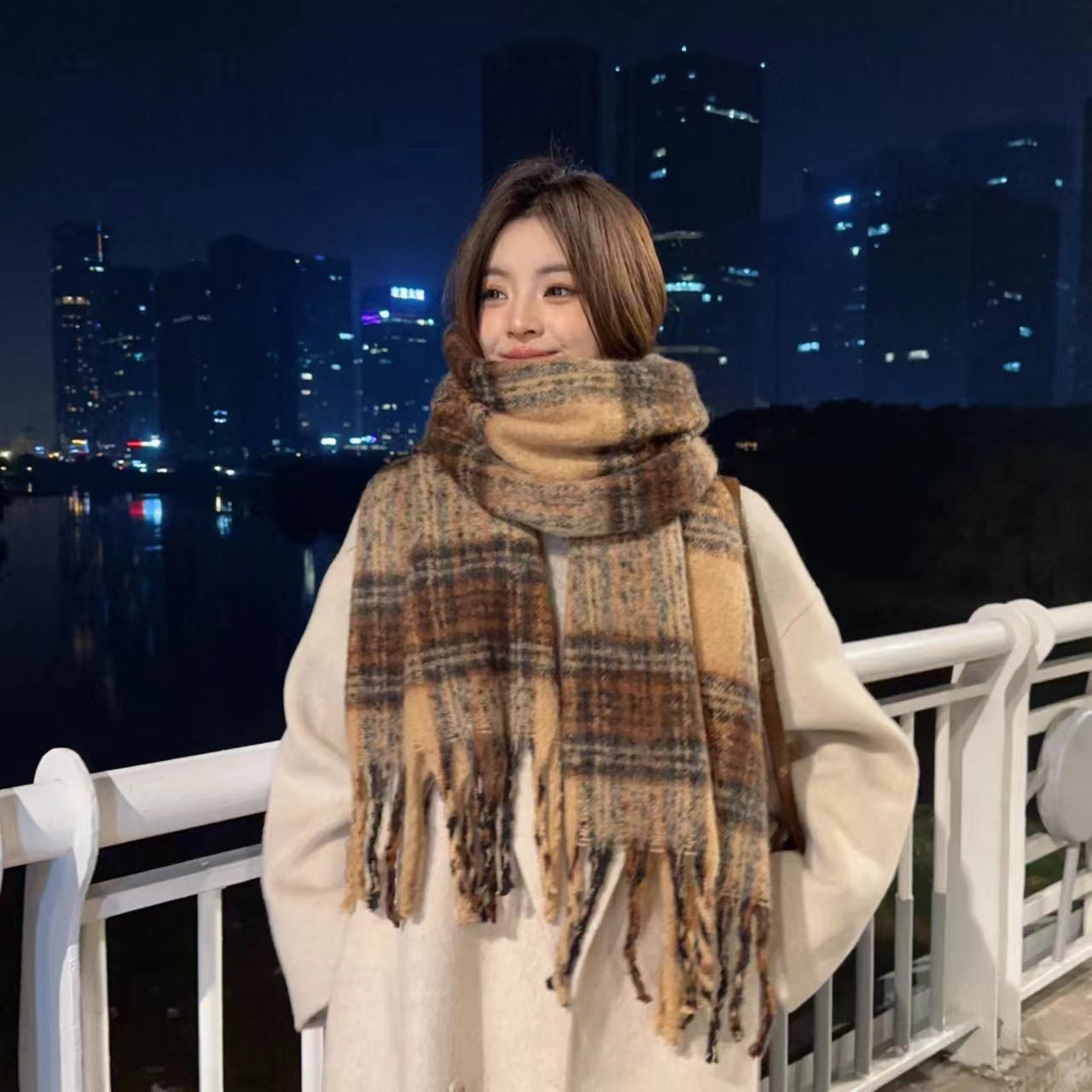 Women's Style British Plaid High-grade Lovers Wild Warm Thick Scarfs