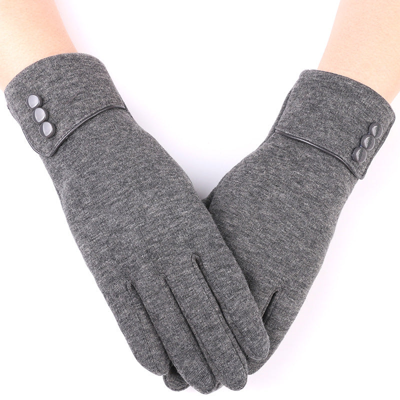 Women's Fleece-lined Warm Veet Riding Winter Snow Gloves