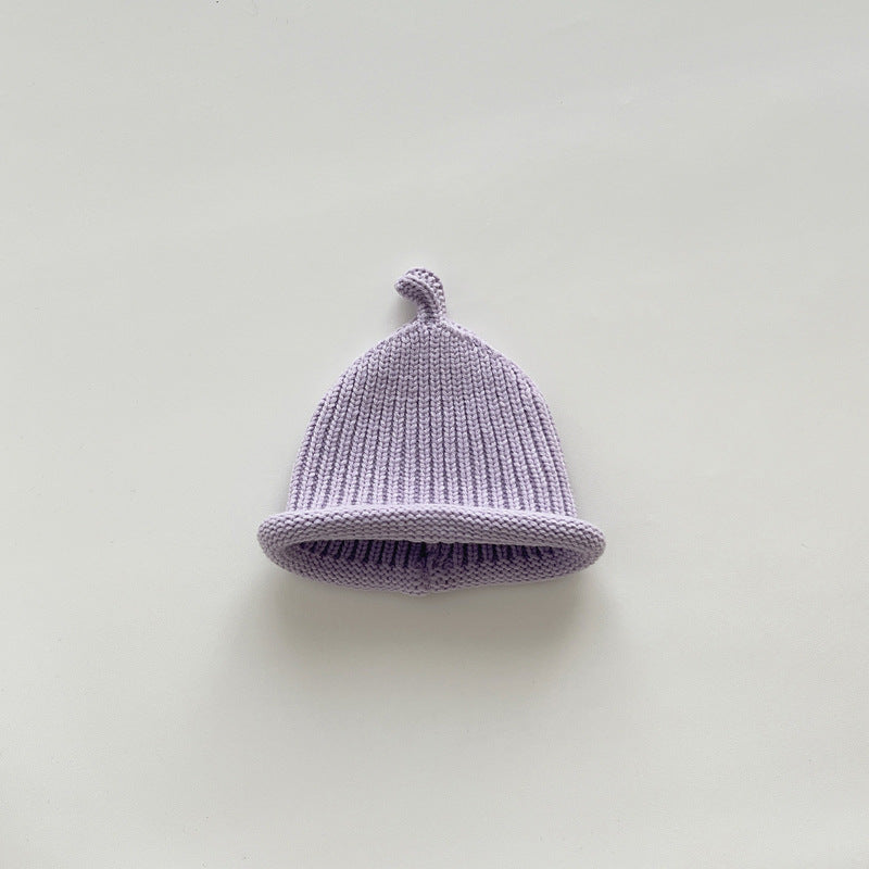 Hat Solid Color Nipple Knitted Wool Kids' Headwear