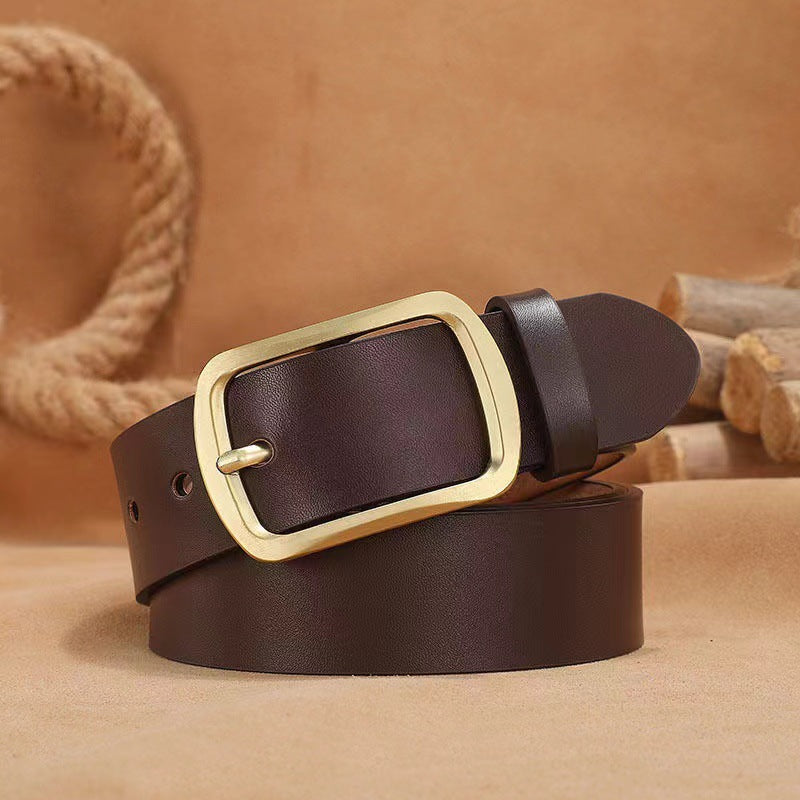 Men's Pin Buckle Vintage Fashion Casual Real Belts