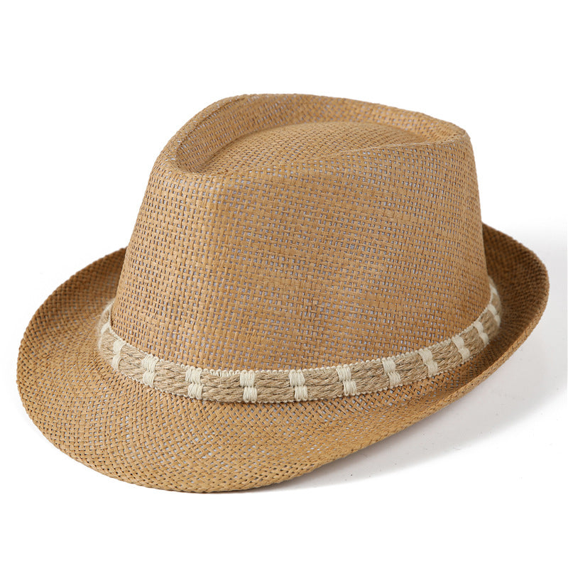 Women's & Men's Straw Hat Billycock British Retro Fedora Hats & Caps