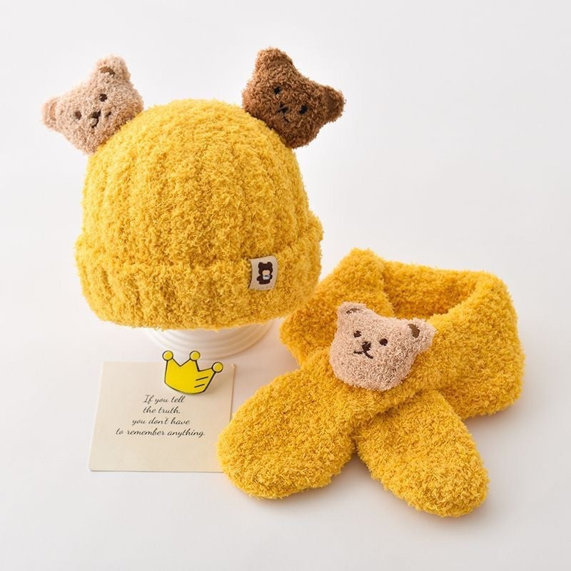 Hat One Two-piece Set Warm Earflaps Kids' Headwear