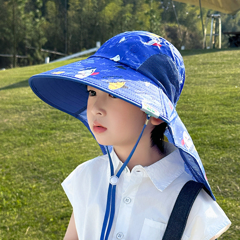 Children's Summer Cartoon Male Female Outdoor Protection Kids' Headwear