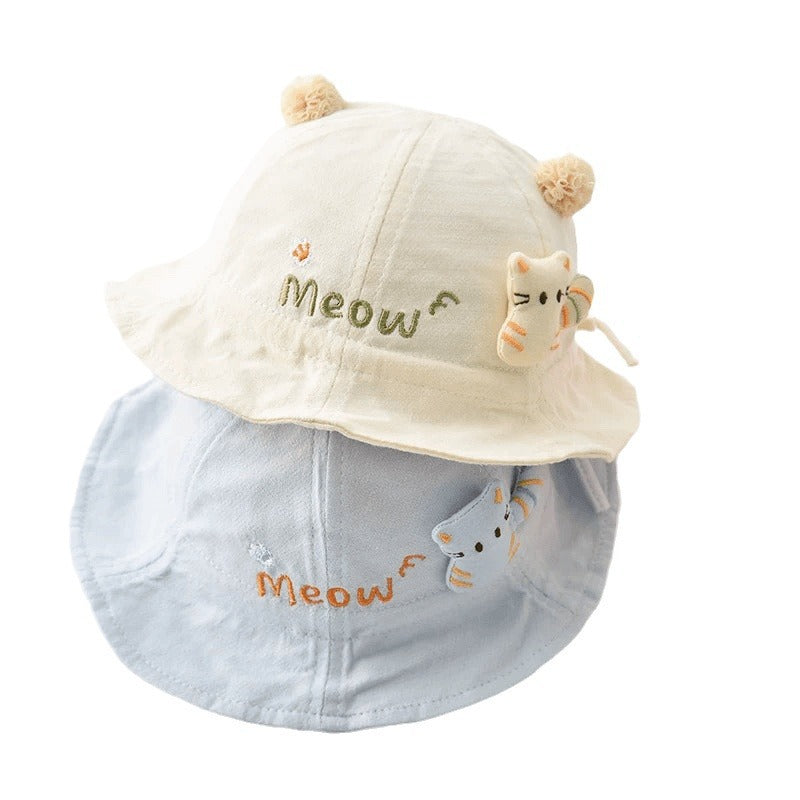 Women's & Men's Fisherman Hat Cartoon Cute Kitty Adjustable Kids' Headwear