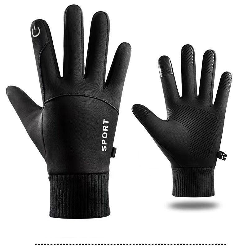 Women's & Men's Touch Screen Warm Cycling Driving Motorcycle Electric Thickened Fleece-lined Gloves