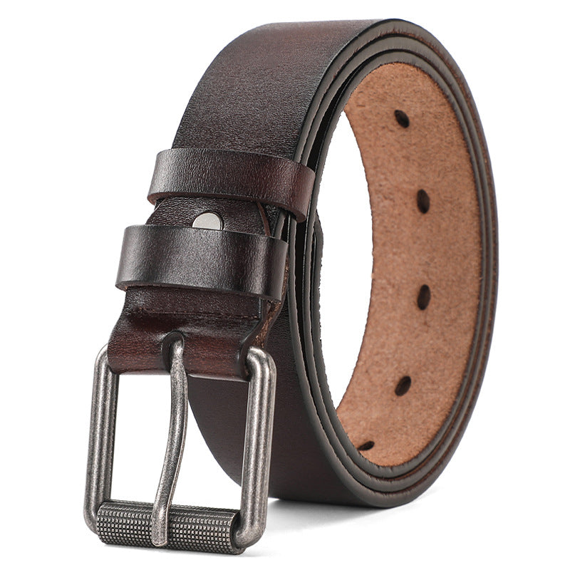 Men's Antique Genuine Leather Pin Buckle Belts