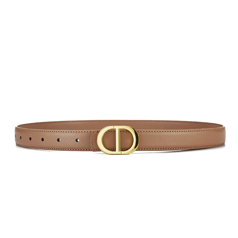 Women's Buckle Thin Simple Letters With Jeans Belts