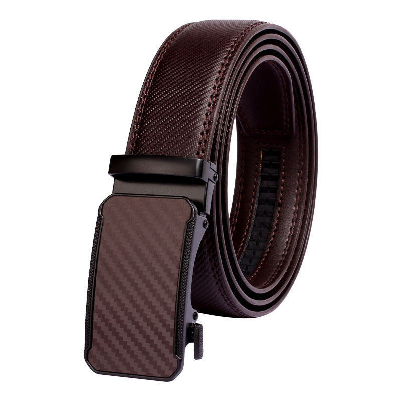 Men's Leather Versatile Cowhide Automatic Buckle Advanced Belts