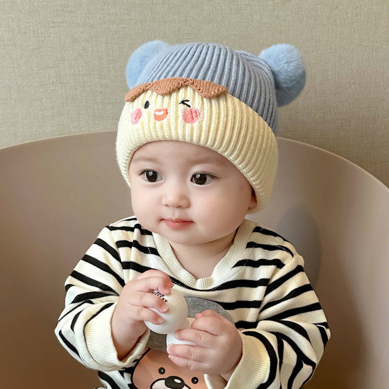 Winter Korean Style Boys Plush Bonnet Kids' Headwear