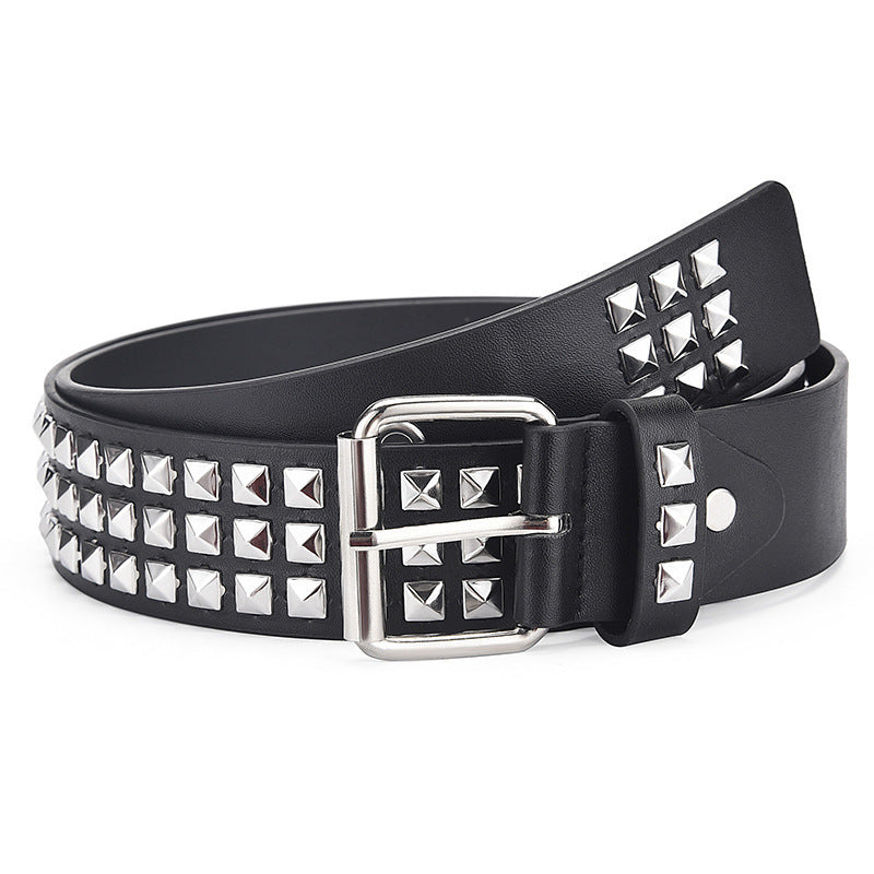 Women's & Men's Stainless Steel Rivet Three Breasted Hip Belts