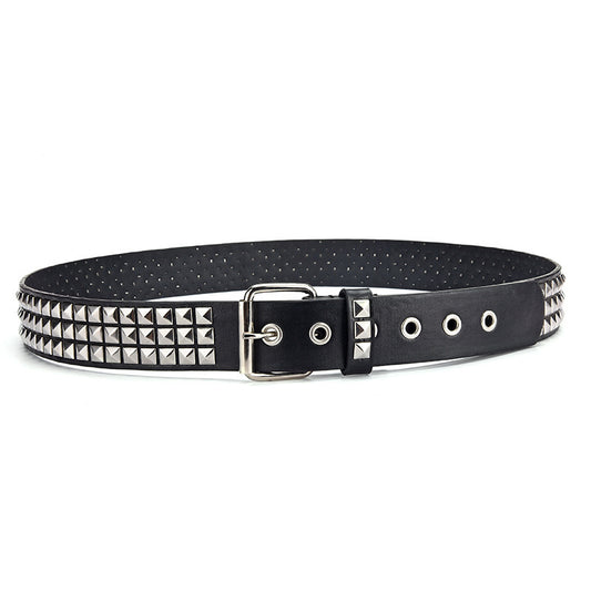 Women's & Men's Stainless Steel Rivet Three Breasted Hip Belts