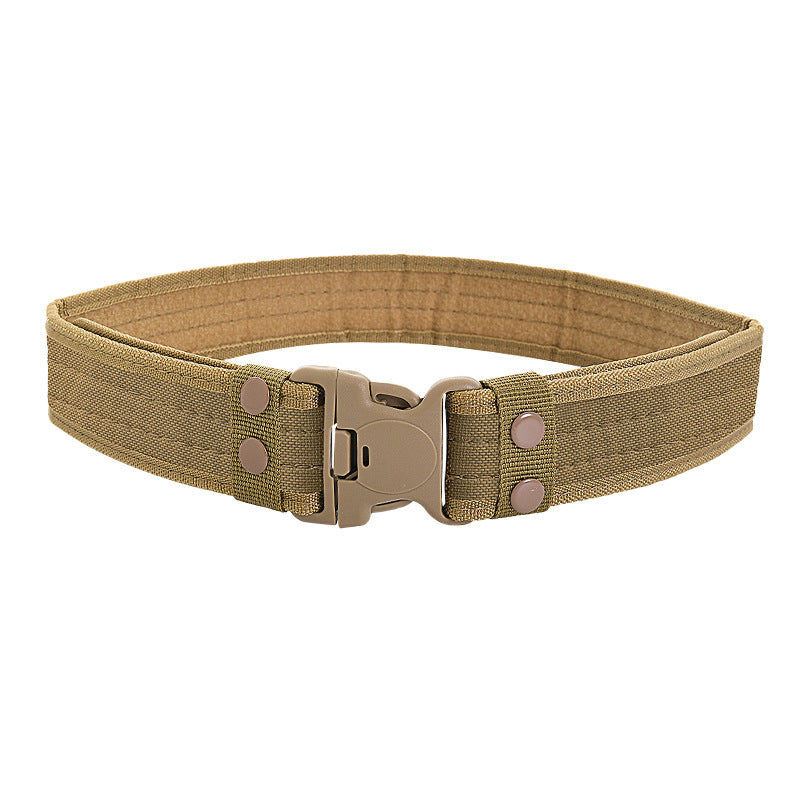 Men's Plastic Buckle Camouflage Nylon Foam Wide Military Belts