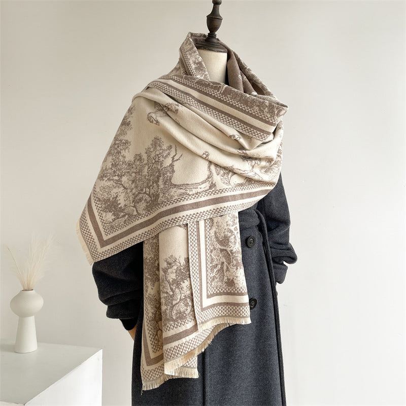 Women's Style Jacquard Cashmere Fashion High-grade Warm Scarfs