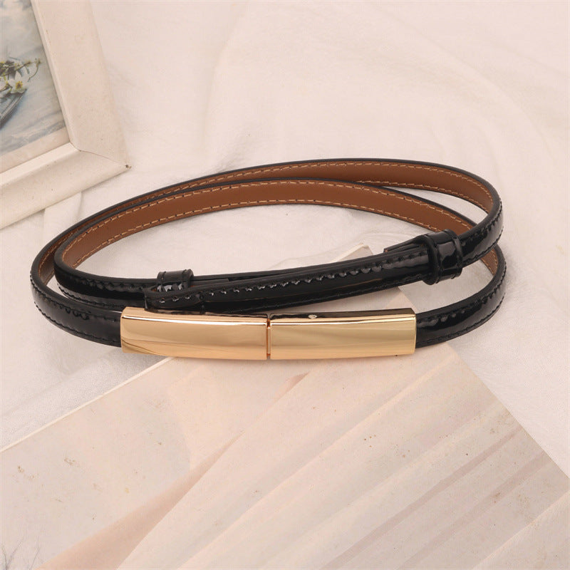 Women's Thin Genuine Leather Fashion Decorative Waist Seal Belts