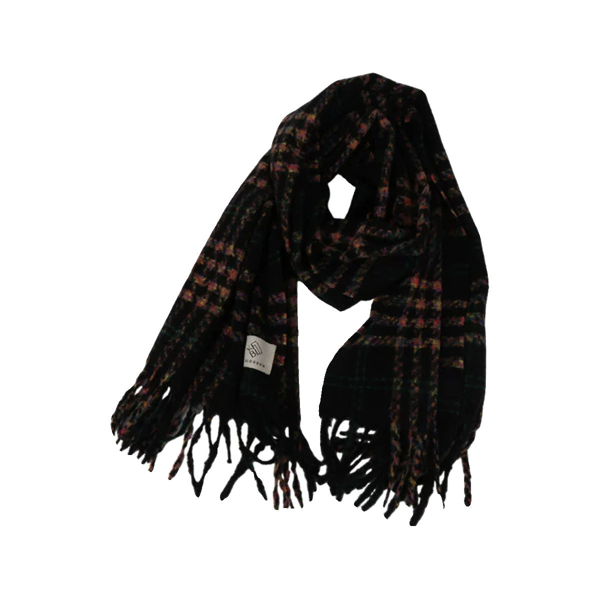 Women's Dopamine Wear Plaid Tassel Soft Glutinous Scarfs