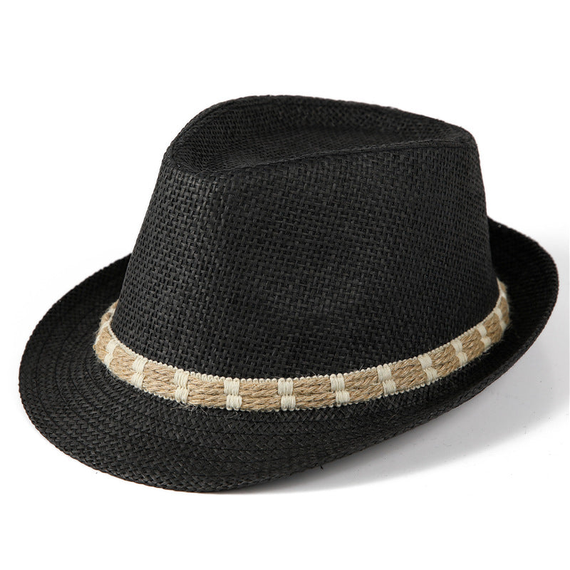 Women's & Men's Straw Hat Billycock British Retro Fedora Hats & Caps